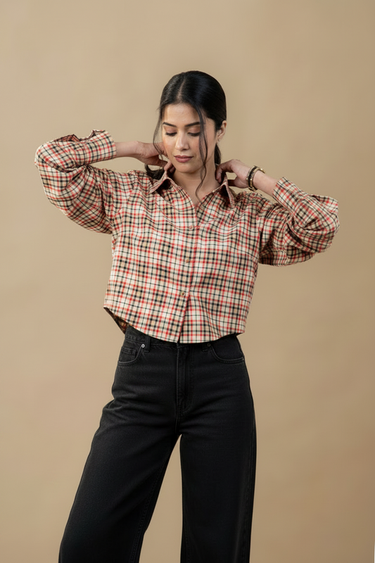 Crop Shirt | Vintage Checks | Cotton