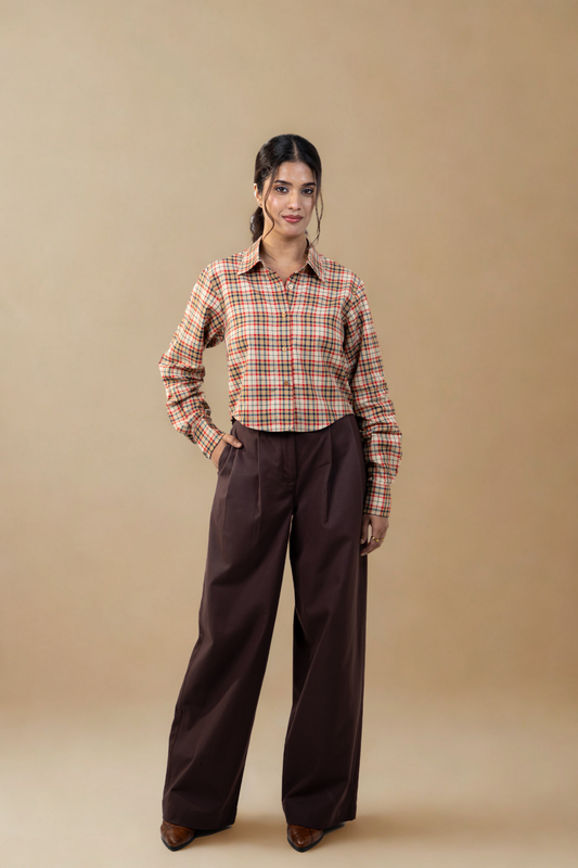 Crop Shirt | Vintage Checks | Cotton