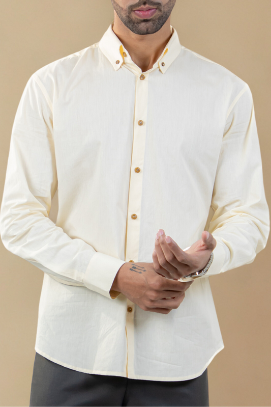 Mayfair Shirt | Warm Vanilla | Organic Cotton