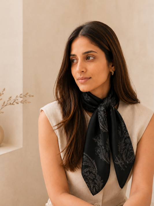 The Noir Paisley Scarf