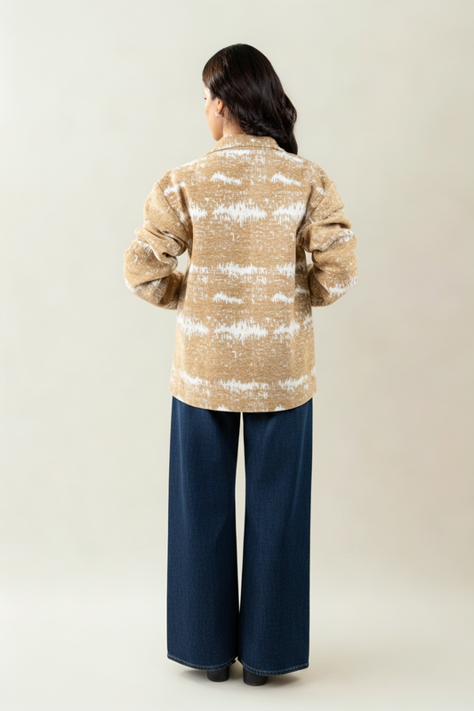 Drift Jacket | Sand | Jacquard Fabric