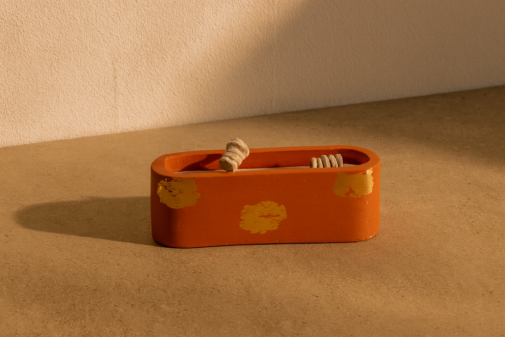 Terracotta Gold Leaf Soy Candle
