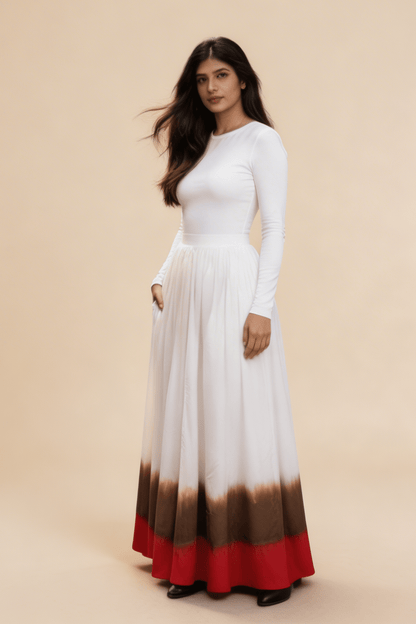 Josephine Skirt | Red Chocolate | Banana Fabric