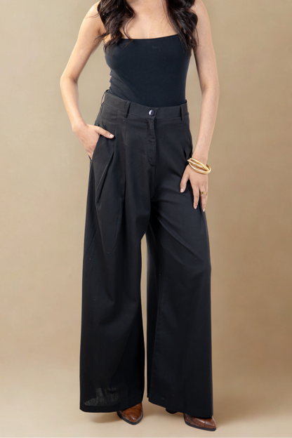 Windsor Trousers | Black  | Cotton Khadi
