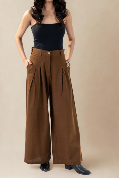 Windsor Trousers | Brown | Cotton Khadi