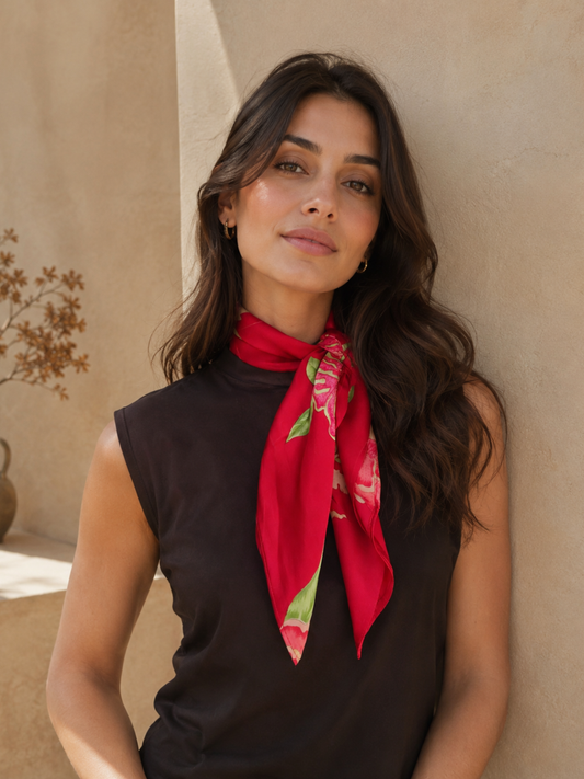 Scarlet Bloom Scarf
