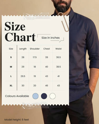 Mayfair Shirt | Deep Blue | Organic Cotton