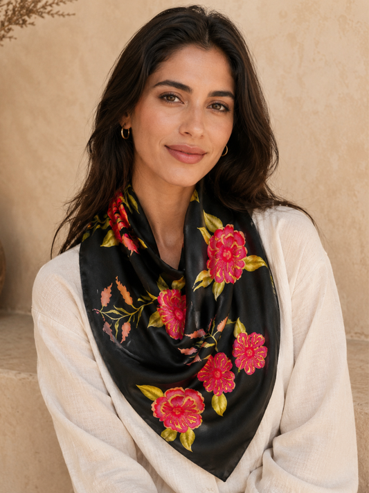 Midnight Bloom Scarf