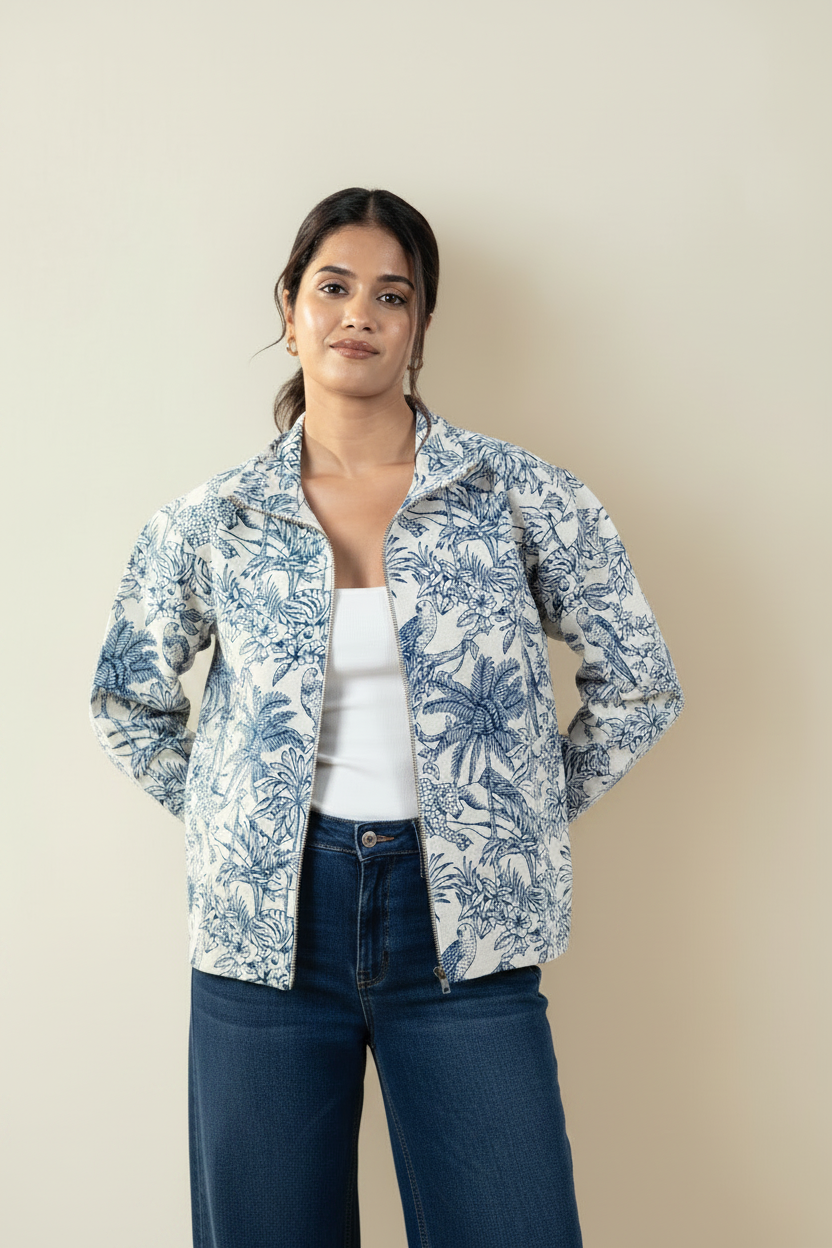 Drift Jacket | Wild Indigo | Jacquard – Omay Studio