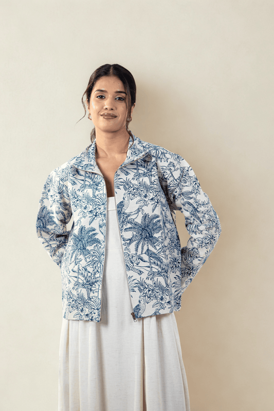 Drift Jacket - Wild Indigo  | Jacquard Fabric