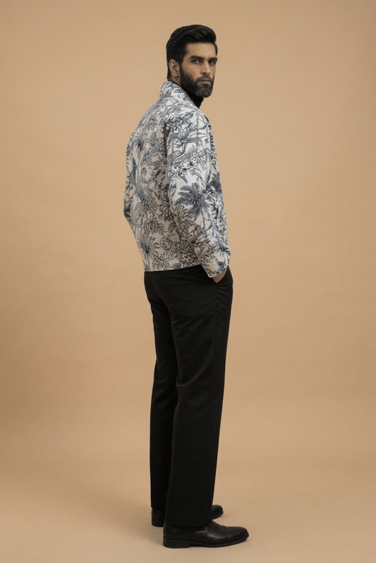 Drift Jacket | Wild Indigo | Jacquard Fabric