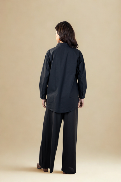 Oxford Shirt | Classic Black | Cotton poplin