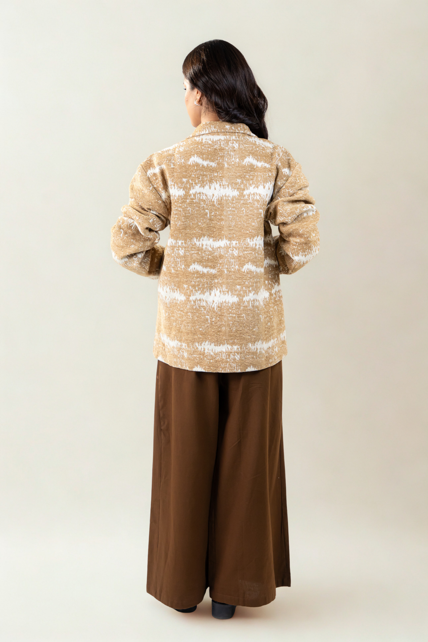 Drift Jacket - Sand | Jacquard Fabric