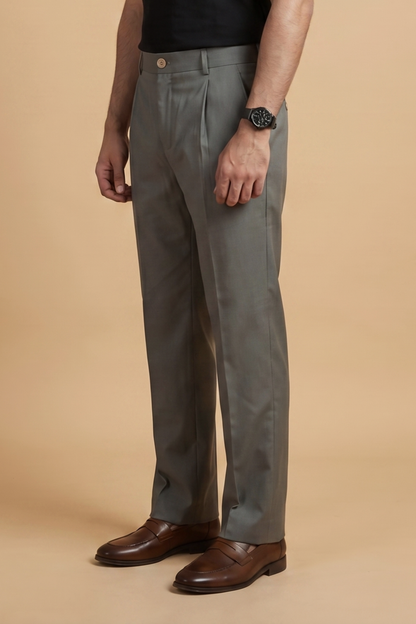 Kensington Trousers | Gunmetal Grey | Organic Cotton Canvas