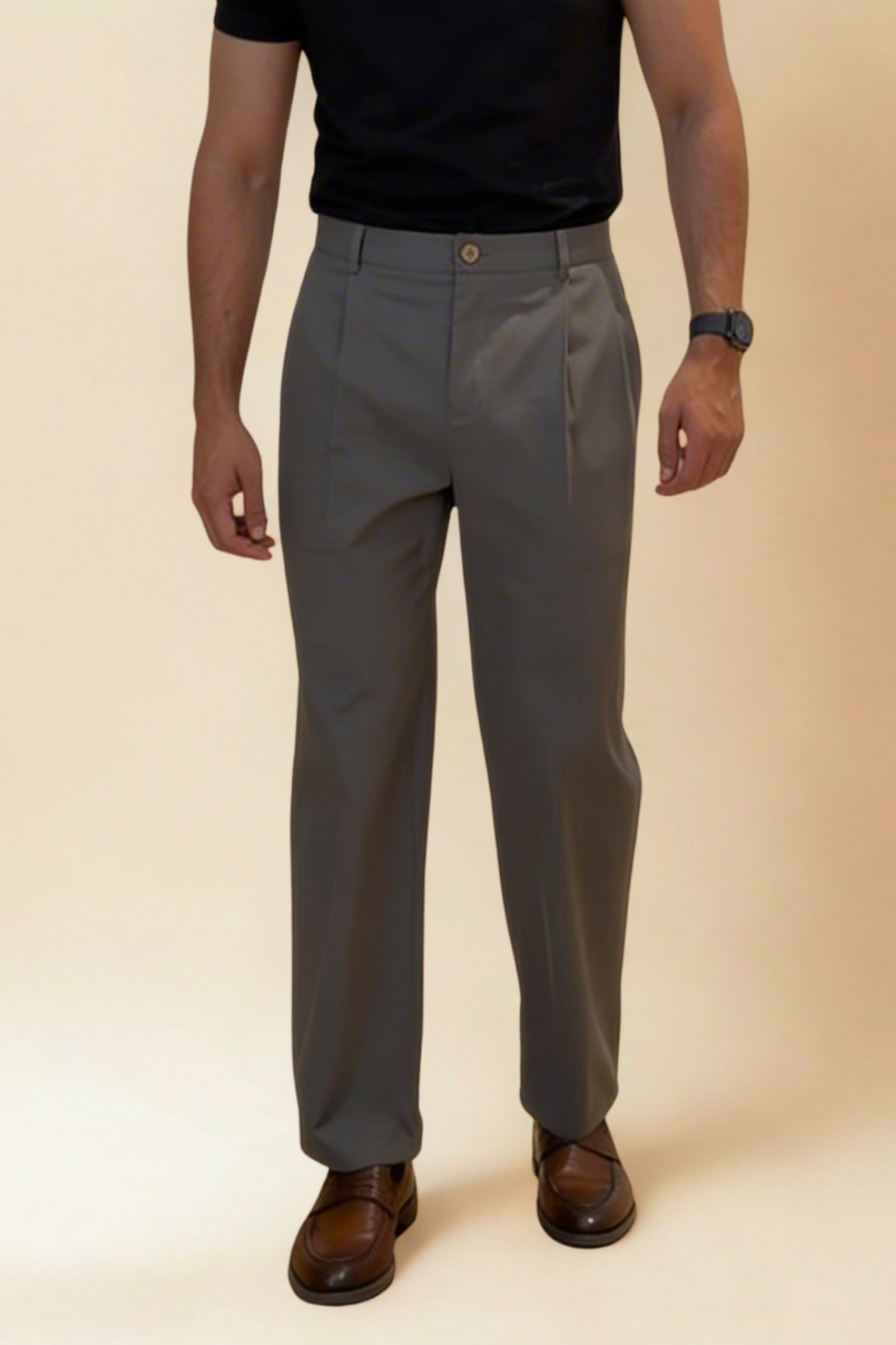 Kensington Trousers | Gunmetal Grey | Organic Cotton Canvas