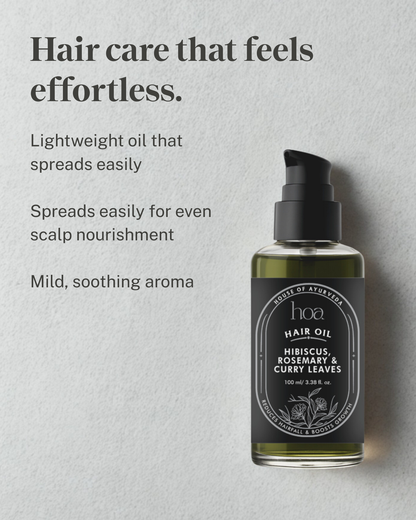HOA Hibiscus, Rosemary & Curry Leaves Hair Oil