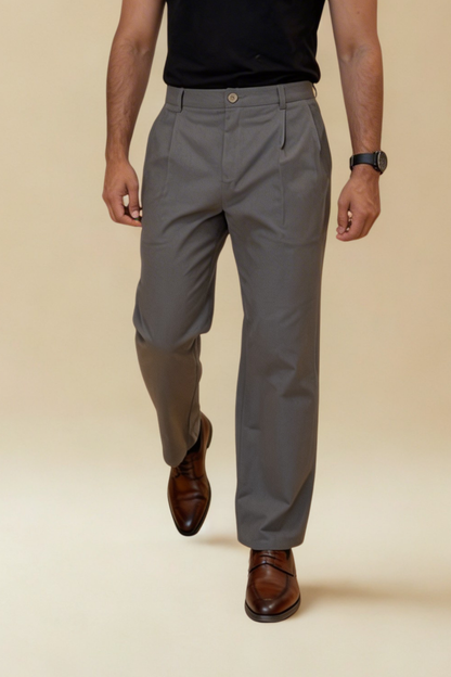 Kensington Trousers | Gunmetal Grey | Organic Cotton Canvas