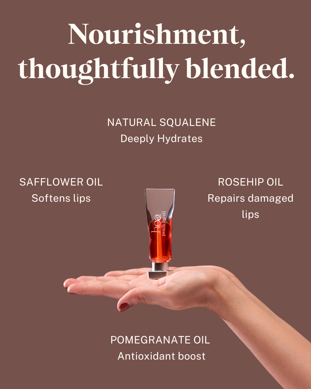 HOA Peach Lip Oil | Non-Tinted