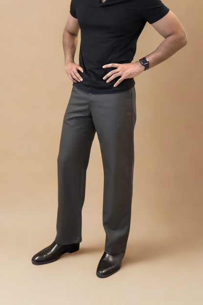 Regent Trousers | Grey | Tailored Wide Leg