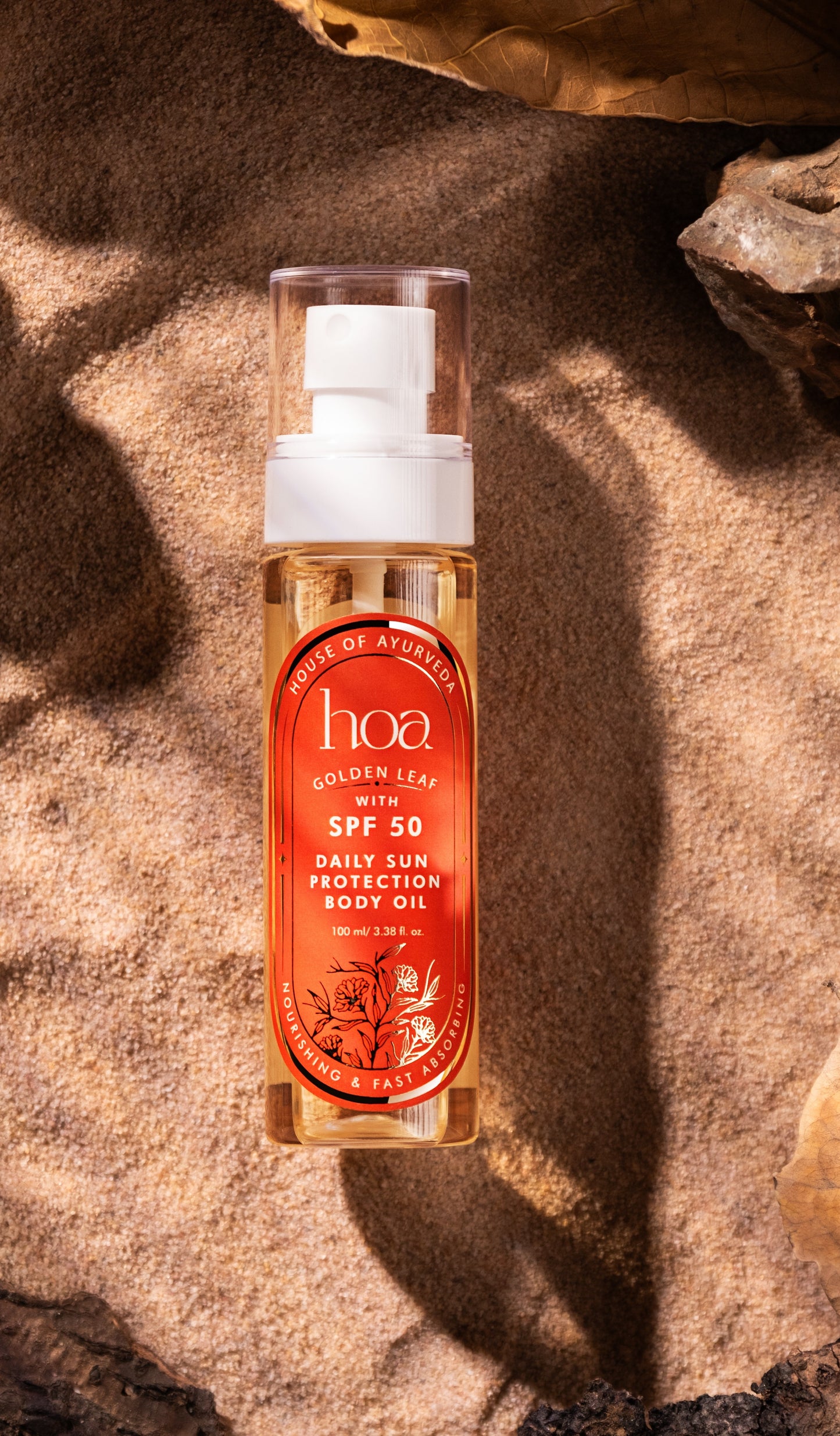 HOA Golden Leaf Daily Sun Protection Body Oil with SPF 50