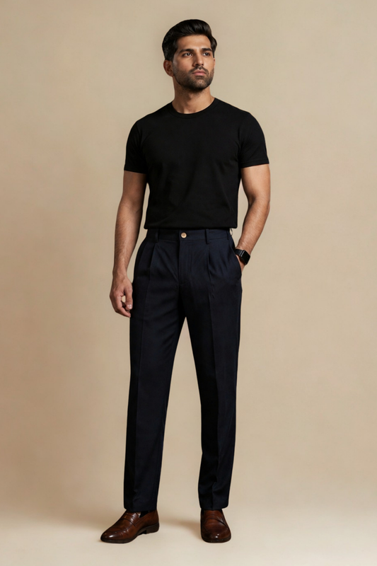 Kensington Trousers | Midnight Blue | Organic Cotton Canvas