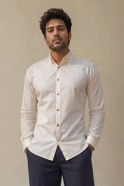Mayfair Shirt | Warm Vanilla | Organic Cotton