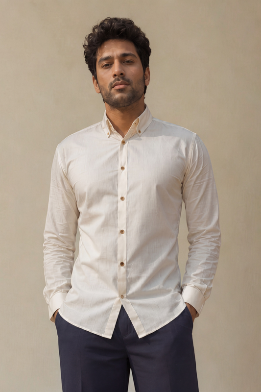 Mayfair Shirt | Warm Vanilla | Organic Cotton