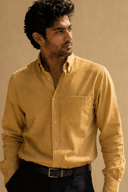 Tokyo Edit Shirt | Warm Mustard | Japanese Cotton