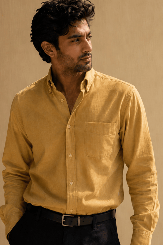Tokyo Edit Shirt | Warm Mustard | Japanese Cotton