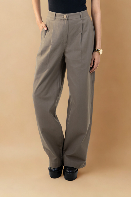 Gangnam Pants | Olive Grey | Organic Cotton Canvas
