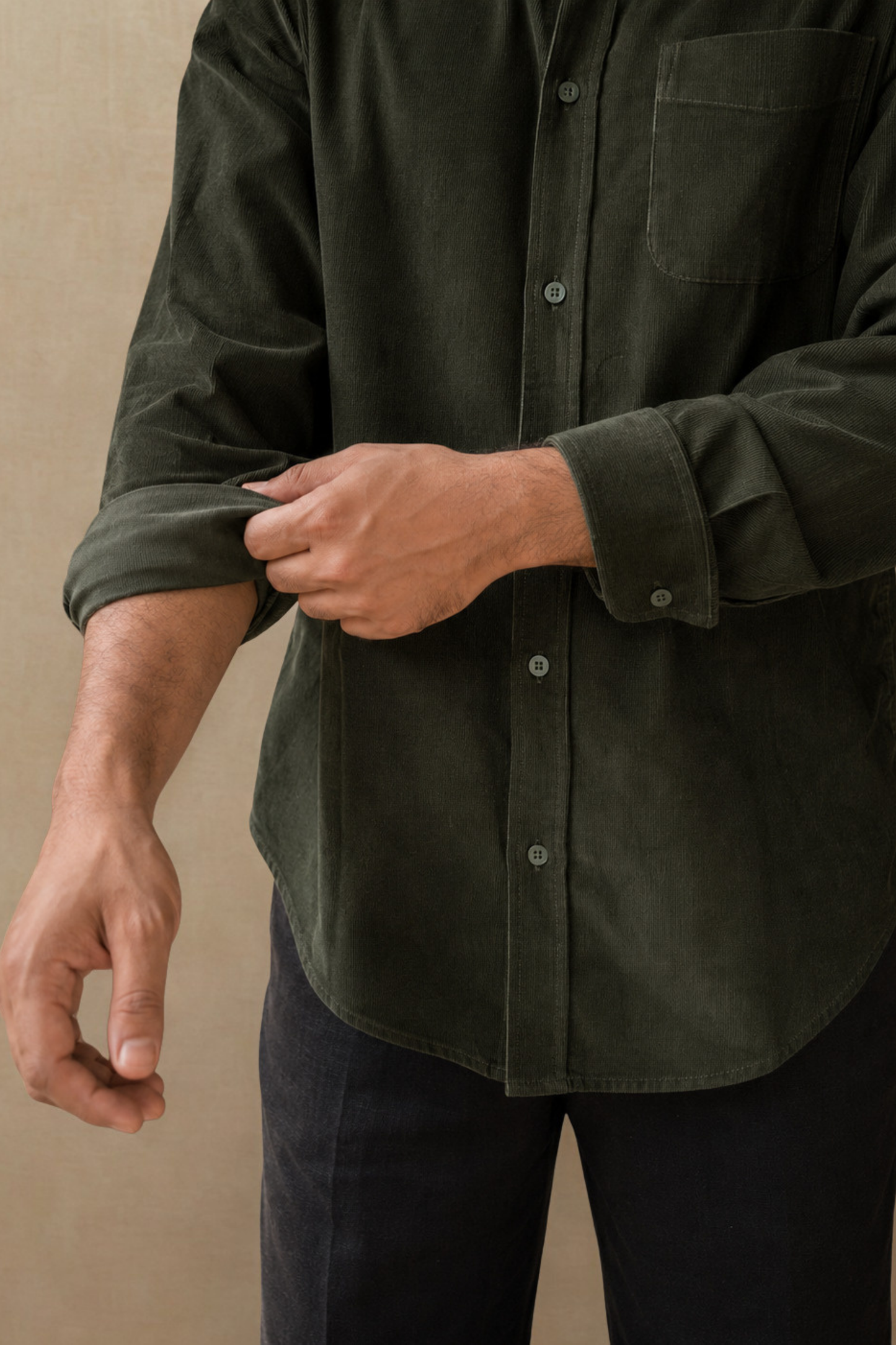 Tokyo Edit Shirt | Moss Green | Japanese Cotton