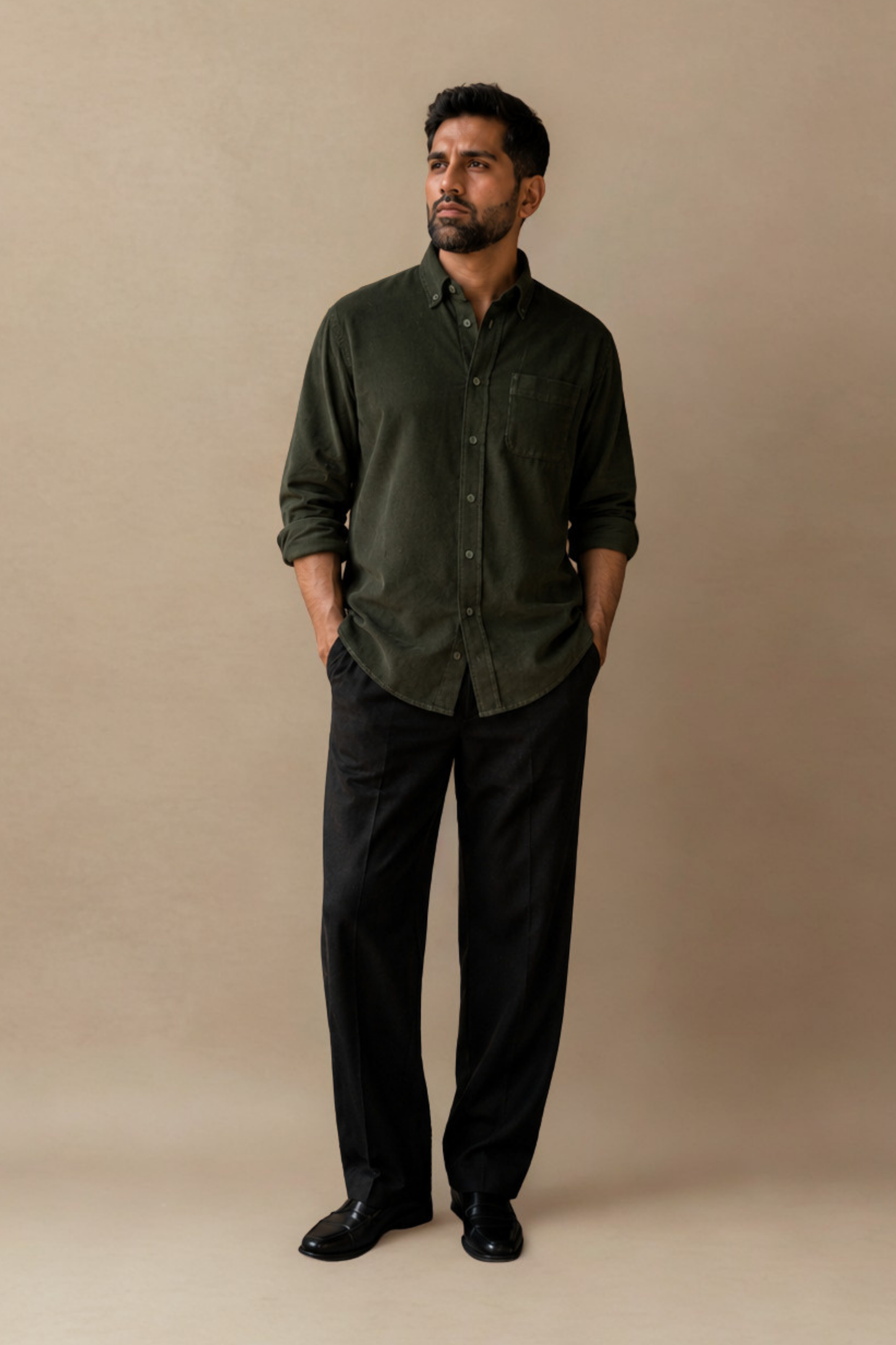 Tokyo Edit Shirt | Moss Green | Japanese Cotton