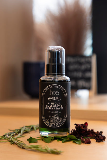 HOA Hibiscus, Rosemary & Curry Leaves Hair Oil