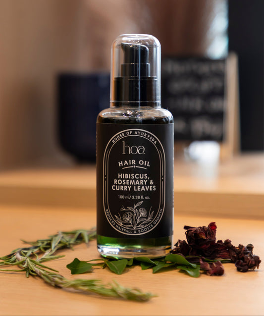 HOA Hibiscus, Rosemary & Curry Leaves Hair Oil