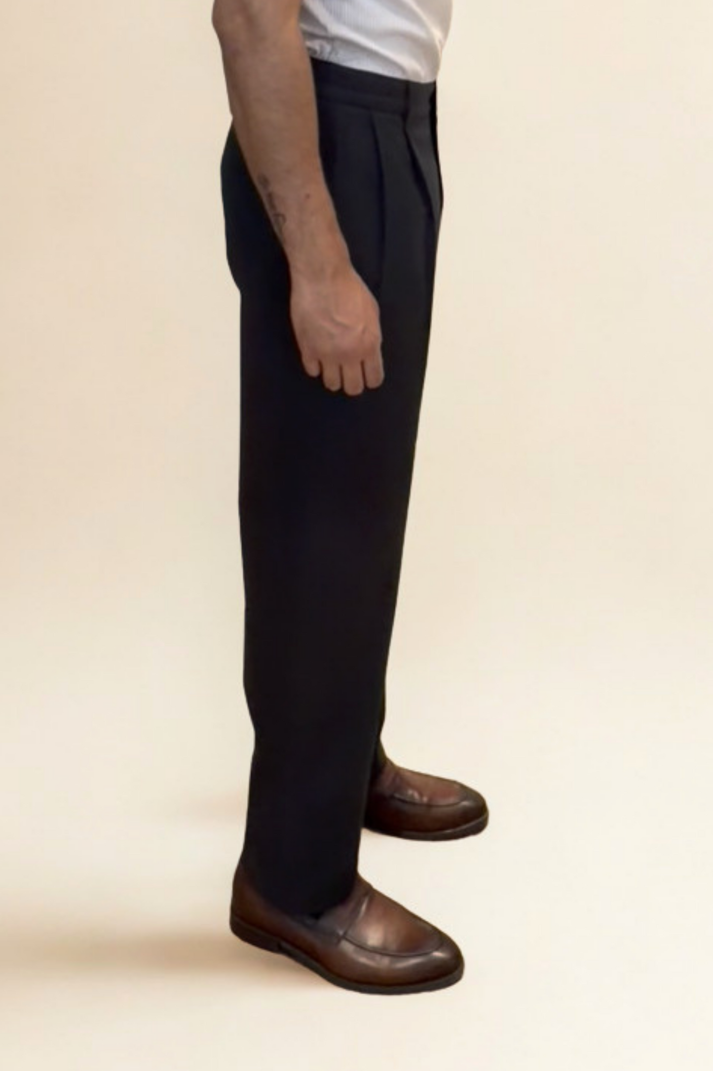 Kensington Trousers | Black | Relaxed Straight Fit | Organic Cotton Canvas