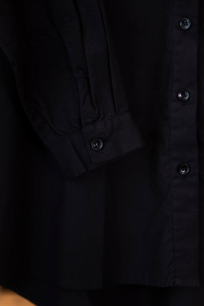 Omay Classic Black Oxford Shirt - 100% Cotton