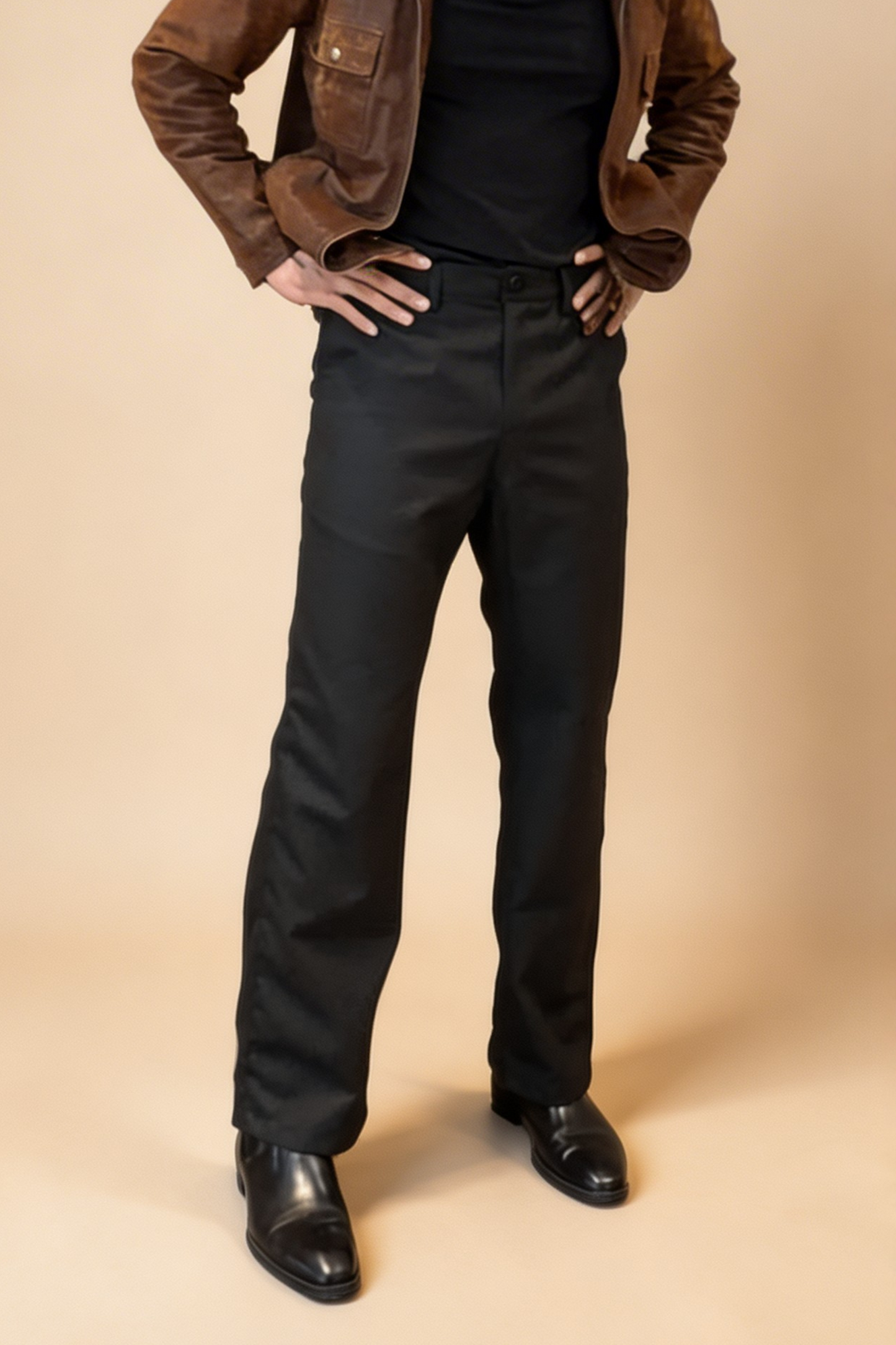 Regent Trousers | Black | Tailored Wide Leg