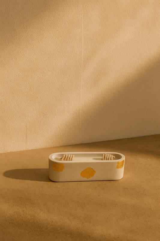 White Gold Leaf Twin Wick Candle