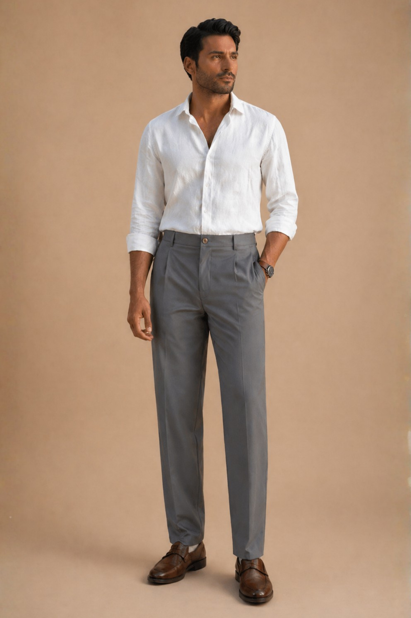 Kensington Trousers | Gunmetal Grey | Organic Cotton Canvas
