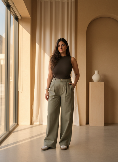 Gangnam Pants | Olive Grey