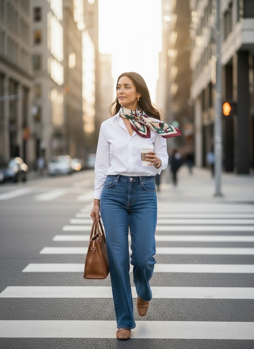 Omay Classic White Oxford Shirt - 100% Cotton