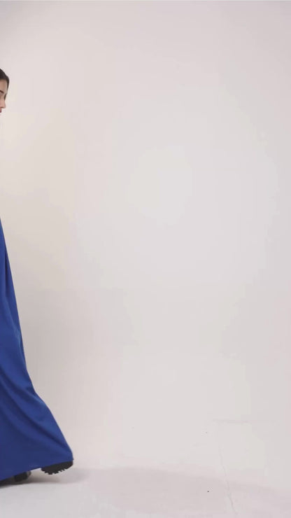 Florence Maxi Dress with pockets | Blue  | Cotton Khadi